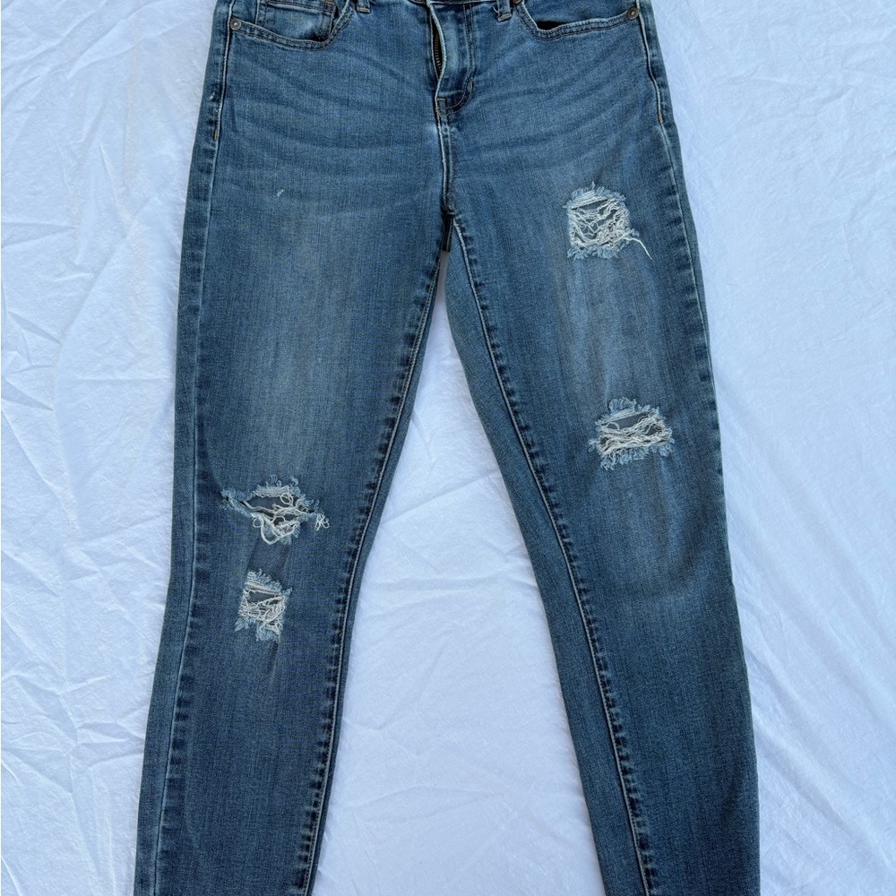 G by Guess Women's Distressed Skinny Jeans in Blue